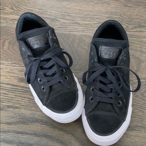 Converse All Star suede shoes.